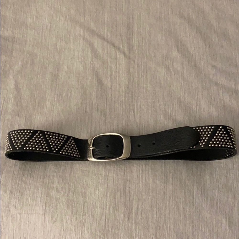 B-Low the Belt Black and Silver Studded Belt